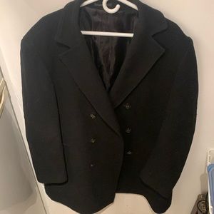 Luxurious Ralph Lauren Green Label Formal Black Overcoat SZ 46R 👌🔥